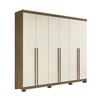 Guarda Roupa Casal 6 Portas e 4 Gavetas com Pes Versalhes Gold Santos Andirá - 616184