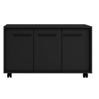 Rack em MDP com 3 Portas 1 Prateleira e 4 Pés com Rodízios para Tvs de Até 40 Polegadas BRV Móveis