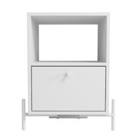 Mesa de Cabeceira em MDP com 1 Gaveta 1 Prateleira e 1 Nicho BRV Móveis