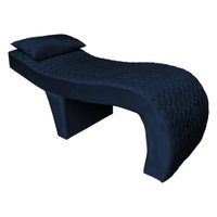 Maca Estética Ergonômica Matelassê 0,80m Isabella Veludo Azul Marinho - Pallazio