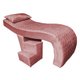 Maca Estética Ergonômica Matelassê 0,60m Isabella com Escada Veludo Rosê - Pallazio