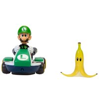 Carrinho Mario Kart Megagiros com Boneco Candide 3022 3+ Luigi Kart