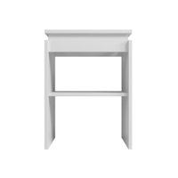 Mesa Lateral em MDP com 1 Prateleira BRV Móveis Branco 621383