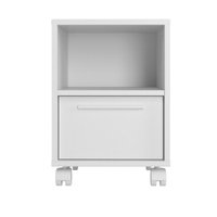 Mesa Lateral em MDP com 1 Porta Basculante e 1 Prateleira BRV Móveis - 621396