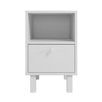 Mesa de Cabeceira em MDP com 1 Porta Basculante e 1 Prateleira BRV Móveis - 621426