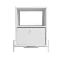 Mesa Lateral em MDP com 1 Gaveta 1 Prateleira e 1 Nicho BRV Móveis - 621428