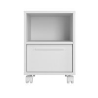 Mesa de Cabeceira em MDP com 1 Porta Basculante e 1 Prateleira BRV Móveis 621444