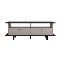 Rack em MDP com 2 Portas Basculantes e 1 Prateleira para Tvs de Até 55 Polegadas BRV Móveis - Preto com Fendi