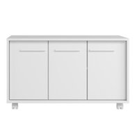 Balcão em MDP com 3 Portas 1 Prateleira e 4 Pés com Rodízios BRV Móveis - 621490
