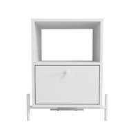 Mesa Lateral em MDP com 1 Gaveta 1 Prateleira e 1 Nicho BRV Móveis - 621495