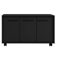 Balcão em MDP com 3 Portas 1 Prateleira e 4 Pés com Rodízios BRV Móveis - 621504