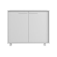 Balcão em MDP com 2 Portas 2 Prateleiras e 4 Pés com Rodízios BRV Móveis - BHO 74-BRV