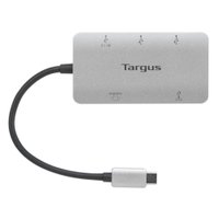 Adaptador de Vídeo Targus Multi-Port USB-C 4K HDMI c/Leitor de Cartão 100W PD Pass-Thru ACA958USZ