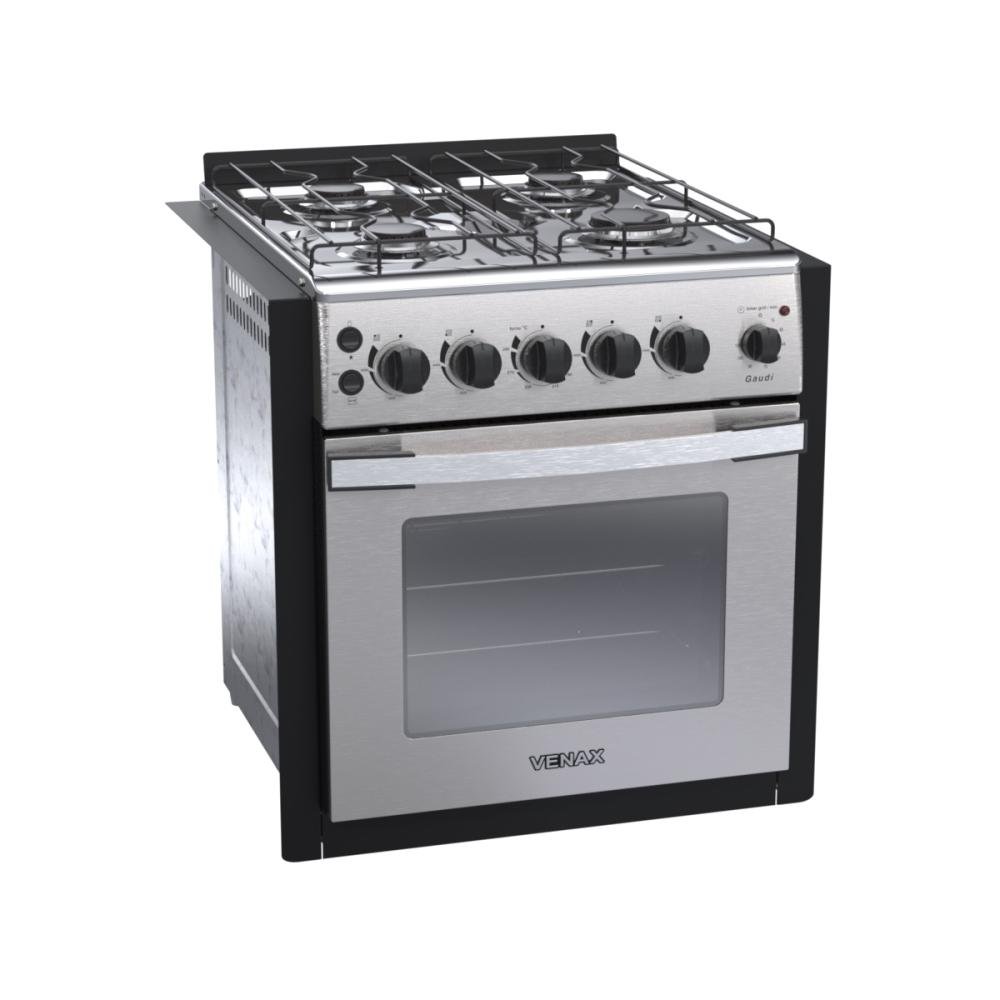 Fogão 4 Bocas de Embutir Venax Gaudi Platinum Inox - 220v - Gdp451