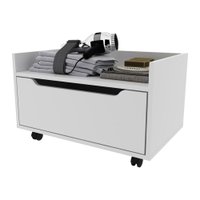 Gabinete Banheiro 60cm com 1 Gaveta e Rodízios Multimóveis CR10124 Branco