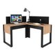 Painel Divisor de Mesa 110cm Multimóveis CR25265 Preto