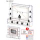 Estante Rack com Painel e Suporte TV 65" Moscou Multimóveis Preto/Tenerife