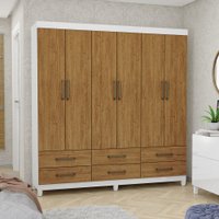 Guarda Roupa D22 6 Portas 6 Gavetas Com Pés Carioca Móveis
