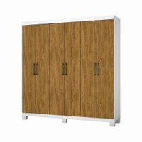 Guarda Roupa Casal  Z22 6 Portas 4 Gavetas Sem Espelho Com Pés Carioca Móveis