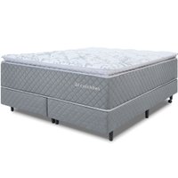 Cama Box King Colchão Molas Ensacadas com Pillow Top Extra Conforto 193x203x72cm Bf Colchoes