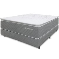 Cama Box Casal Colchão Molas Ensacadas com Pillow Top Extra Conforto 138x188x72cm BF Colchões