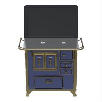 Fogao a Lenha N 1 Renaissance Chapa de Aluminio Azul