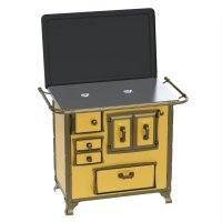 Fogao a Lenha N 1 Renaissance Chapa de Aluminio Amarelo