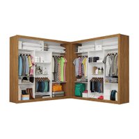 Closet Casal Premium Clarice 8 Prateleiras 6 cabideiros Carioca Moveis - 626363