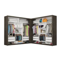Closet Casal Premium Clarice Com 8 Gavetas 8 prateleiras e 6 cabideiros Carioca Moveis - 626369