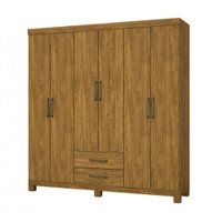 Guarda Roupa Casal A22 6 Portas 2 Gavetas Carioca Móveis - 626376