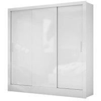 Guarda Roupa Casal Dubai 3 Portas de Correr e 3 Gavetas 1 Cabideiro  Carioca Móveis - Branco