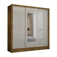 Guarda Roupa Casal Fortaleza 3 Portas Com Espelho Carioca Móveis - 626397