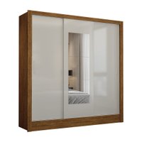 Guarda Roupa Casal Fortaleza 3 Portas Com Espelho Carioca Móveis - 626402