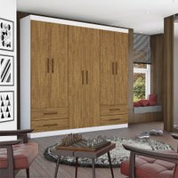 Guarda Roupa Casal Lu 6 Portas 4 Gavetas Carioca Móveis - 626405