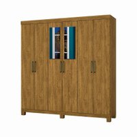 Guarda Roupa Casal Z22 6 Portas 4 Gavetas Com Espelho e Pés Carioca Móveis - 626418