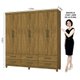 Guarda Roupa D22 6 Portas 6 Gavetas Com Pés Carioca Móveis - 626425