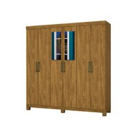 Guarda Roupa R22 6 Portas 2 Gavetas Com Espelho e Pés Carioca Móveis - 626432