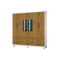 Guarda-roupa D22 6 portas 6 gavetas Com Espelho e Pés - 626440