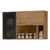 Armário Aéreo Cozinha Toscana 100% MDF 2 Portas com Vidro