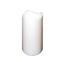 Vela Decorativa em LED Castiçal Branca 15X7,5cm - D'Rossi