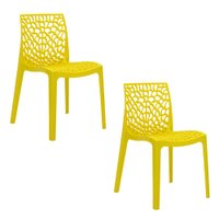 Conjunto 02 Cadeiras Gruvyer Sala de Jantar Amarela - D'Rossi
