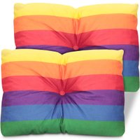 Kit 2 Peças Almofadas com Enchimento Flocos de Espuma Capitone com Botão Suede 45x65 cm BF Colchões