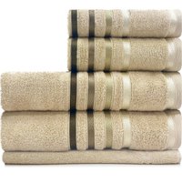 Jogo de toalhas Banhão Gigante Karsten Lumina 5 Peças - Fio Penteado - Emcompre Areia