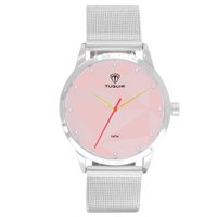 Relógio Feminino Tuguir Analógico TG150 Prata e Rosa