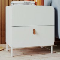 Mesa de Canto 2 Gavetas Branco BMU 87 624016