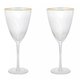 2 Taças de Vinho Lines com Borda Dourada 400ml Wolff