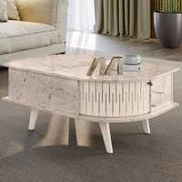 Mesa de Centro Indianápolis 2 Portas 625546 Calacata/Off White