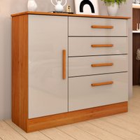 Cômoda Chicago 1 Porta 4 Gavetas