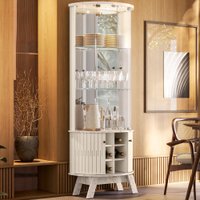 Cristaleira Marina 4 Portas Calacata/Off White 625528