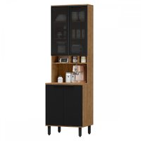 Paneleiro Toscana 100% MDF 4 Portas Freijó/Nero - 627038